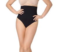 Maidenform Damen Seamless, Tummy High-Waist Thong, Firm Control Panty Shapewear-Unterhose, Schwarz, L