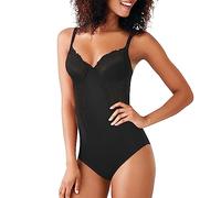Maidenform Damen Pretty Collection - Bodybriefer With Lace Body, Schwarz, 85C EU