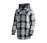 Flanellbluse MAIER SPORTS "Camquadri W", Damen, Gr. 40, kieselgrau, 57% BAUMWOLLE, 43% VISKOSE, Blusen, wattiertes Damen Hemd im klassischen Karo-Look (45255708-40) kieselgrau