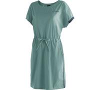 Midikleid MAIER SPORTS "Fortunit Dress 2", Damen, Gr. 38, Normalgrößen, blau (mittelblau), 100% Polyester, Kurzarm, Kleider, Damen Kleid, sportliches Outdoorkleid, atmungsaktiv wasserabweisend (654544