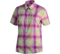 Maier Sports Bluse Philina Damen Kurzarm lila Karobluse Größe XL/44
