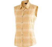 MAIER SPORTS Damen Bluse PALOMA Da-o. Arm yellow check 38 (4065306392675)