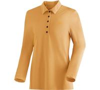 Langarm-Poloshirt MAIER SPORTS "Long Piquee Polo W", Damen, Gr. XL, dunkelorange, 60% BAUMWOLLE, 40% POLYESTER (RECYCELT), Rundhals, Shirts (75526659-XL) dunkelorange