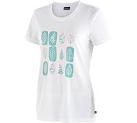 MAIER SPORTS Damen Shirt Waltraut Print Da-Shirt 1/2 Arm (252316) 38 white/pri leaves