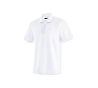 Poloshirt MAIER SPORTS "Ulrich", Herren, Gr. L, weiß, 100% Polyester, Rundhals, Shirts, Herren Polo kurzarm, leichtes Shirt, Funktionsshirt mit Kragen Reg Fit (17665302-L) weiß