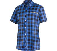 MAIER SPORTS Herren Hemd Kasen S/S M He-Hemd 1/2 Arm el. (3000984RE) 64 grey/blue/orange check M20064