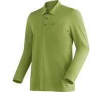 Langarm-Poloshirt MAIER SPORTS "Long Pique Polo M", Herren, Gr. S, grasgrün, 60% Baumwolle, 40% Polyester, Rundhals, Shirts Langarm-Poloshirt (54888741-S)