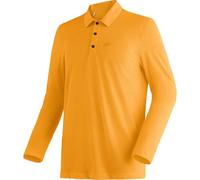 Langarm-Poloshirt MAIER SPORTS "Long Pique Polo M", Herren, Gr. S, hellorange, 60% BAUMWOLLE, 40% POLYESTER (RECYCELT), Rundhals, Shirts (91864700-S) hellorange