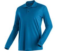 Langarm-Poloshirt MAIER SPORTS "Ulrich L/S", Herren, Gr. S, blau (saphirblau), 100% Polyester, Shirts, Herren Polo langarm, leichtes Funktionsshirt, Langarmshirt, Reg. Fit (32929561-S) saphirblau