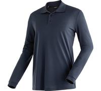 Langarm-Poloshirt MAIER SPORTS "Ulrich L/S", Herren, Gr. XL, blau (dunkelblau), 100% Polyester, Shirts, Herren Polo langarm, leichtes Funktionsshirt, Langarmshirt, Reg. Fit (96861737-XL) dunkelblau