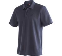 Funktionsshirt MAIER SPORTS "Ulrich", Herren, Gr. 8XL, blau (dunkelblau), 100% Polyester, Rundhals, Kurzarm, Shirts, Herren Poloshirt, kurzarm Freizeit-Shirt mit Hemdkragen, Reg. Fit (76360128-8XL) du