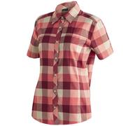 Outdoorbluse MAIER SPORTS "Kendra S/S W", Damen, Gr. 44, rot, 97% Polyester, 3% Elasthan, Kurzarm, Blusen, Damen Kurzarmbluse, pflegeleichte Karobluse (61230556-44) rot