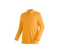 Langarm-Poloshirt MAIER SPORTS "Long Pique Polo M", Herren, Gr. L, hellorange, 60% BAUMWOLLE, 40% POLYESTER (RECYCELT), Rundhals, Shirts (91864700-L) hellorange