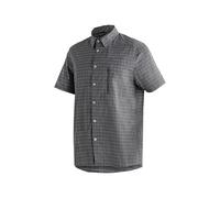 Funktionshemd MAIER SPORTS "Mats S/S", Herren, Gr. 60, Normalgrößen, grau, 97% Polyester, 3% Elasthan, Hemden, Herren Hemd kurzarm, karriertes Freizeithemd, Kurzarmhemd, Regular Fit (67537312-60) grau
