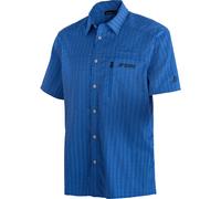 Maier Sports Mats Short Sleeve blue / brown check (M20066) 70