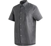 Maier Sports Herrenhemd Mats S/S grau kariert Größe 62