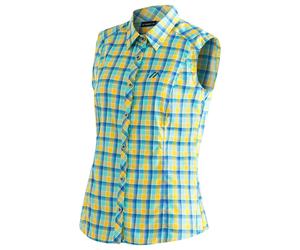 Maier Sports Paloma ärmellose Bluse blue yellow 46