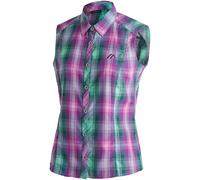 Funktionsbluse MAIER SPORTS "Paloma", Damen, Gr. 48, bunt (hellbeere), 85% Polyester, 15% Viskose, Blusen, ärmellose Damen Bluse, sommerliches Blusen-Shirt, Karobluse, Reg. Fit (78625421-48) hellbeere