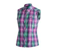 Maier Sports Paloma Frauen Outdoorbluse - 54 - lilac-berry-green-check