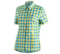 Maier Sports Philina Damen Bluse blue yellow check 50
