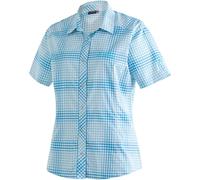 MAIER SPORTS Damen Bluse Sana S/S 38 blue white check 3826