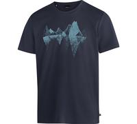 Maier Sports Tilia Pique M, Herren T-Shirt, Funktionsshirt mit Rundhals für Wandern und Freizeit, dryprotec Technologie, Atmungsaktiv, NFC-Chip für einfaches Recycling, Dunkelblau, 3XL