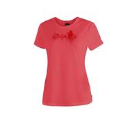 Maier Sports Tilia Pique W, Damen T-Shirt, Funktionsshirt mit Rundhals für Wandern und Freizeit, dryprotec Technologie, Atmungsaktiv, NFC-Chip für einfaches Recycling, Rot, 38