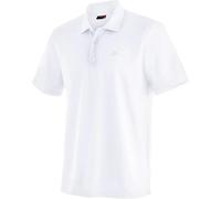 Funktionsshirt MAIER SPORTS "Ulrich", Herren, Gr. XXL, weiß, 100% Polyester, Rundhals, Shirts Funktionsshirt, Herren Poloshirt, kurzarm Freizeit-Shirt mit Hemdkragen, Reg. Fit (17665302-XXL) weiß