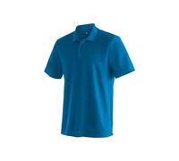 Funktionsshirt MAIER SPORTS "Ulrich", Herren, Gr. XXL, blau (saphirblau), 100% Polyester, Rundhals, Shirts Funktionsshirt, Herren Poloshirt, kurzarm Freizeit-Shirt mit Hemdkragen, Reg. Fit (17882950-X