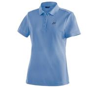 Funktionsshirt MAIER SPORTS "Ulrike", Damen, Gr. 52, blau (pastellblau), 100% Polyester, Rundhals, Shirts, Damen Polo, pique Poloshirt, schnelltrocknendes Outdoor-Shirt (61417630-52) pastellblau