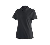 Maier Sports Damen Poloshirt Ulrike - Leichtes Piqué, dryprotec, atmungsaktiv, Schwarz 42