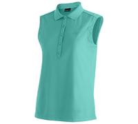 Poloshirt MAIER SPORTS "Ulrike sleeveless", Damen, Gr. 42, blau (helltürkis), 100% Polyester, Shirts, Damen Funktionsshirt, ärmelloses Freizeitshirt, Regular Fit (71505801-42) helltürkis