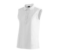 Poloshirt MAIER SPORTS "Ulrike sleeveless", Damen, Gr. 34, weiß, 100% Polyester, Shirts, Damen Polo, leichtes Shirt, ärmelloses Funktionsshirt, Regular Fit (93420867-34) weiß