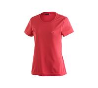 Maier Sports Waltraud, Damen T-Shirt, Funktionsshirt mit Rundhals für Wandern und Freizeit, dryprotec Technologie, Atmungsaktiv, NFC-Chip für einfaches Recycling, Rot, 36