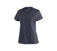 Maier Sports Waltraud, Damen T-Shirt, Funktionsshirt mit Rundhals für Wandern und Freizeit, dryprotec Technologie, Atmungsaktiv, NFC-Chip für einfaches Recycling, Dunkelblau, 46