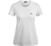 T-Shirt MAIER SPORTS "Waltraud", Damen, Gr. 34, weiß, 100% Polyester, Rundhals, Shirts T-Shirt, Damen Kurzarmshirt, leichtes Sommer Funktionsshirt, Rundhals, Reg Fit (054737-34) weiß