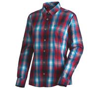 Funktionsbluse MAIER SPORTS "Nanni", Damen, Gr. 42, nightbreak, 85% Polyester, 15% Viskose, Blusen, Damen Bluse, leichte Langarmbluse, Blusen-Shirt, Karobluse, Reg Fit (66287367-42) nightbreak