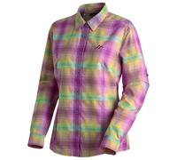 Maier Sports Nanni Frauen Funktionsbluse - 44 - lilac-berry-yellow-check
