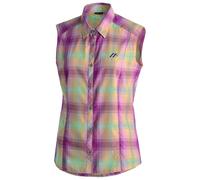 Maier Sports Paloma Frauen Outdoorbluse - 50 - lilac-berry-yellow-check