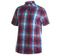 Funktionsbluse MAIER SPORTS "Philina", Damen, Gr. 44, nightbreak, 85% Polyester, 15% Viskose, Blusen, Damen Bluse, leichte Kurzarmbluse, Blusen-Shirt, Karobluse, Reg Fit (87064460-44) nightbreak