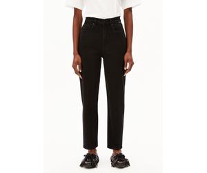 MAIRAA HIGH WAIST MOM JEANS | recycelter Baumwoll Mix Comfort Stretch - schwarz (25-32)