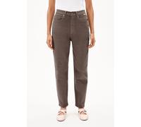 MAIRAA | Mom Jeans recycelter Baumwoll Mix Comfort Stretch - braun (30-34)