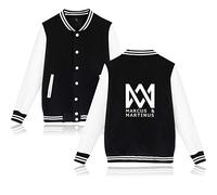 Maisley Marcus and Martinus Twin Brother Singer Unisex Baseball Jacke Langarm Stehkragen Jacke Blouson Print Kapuze Winter Warm Sweatshirt Sweatjacke Baseball Uniform