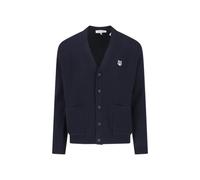 Maison Kitsune - "Fox Head" Cardigan, In Blue Wool - Größe S - blau