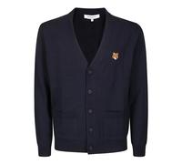 Maison Kitsune - Fox Head Merino Regular Cardigan - Größe L - blau