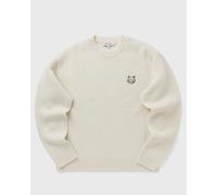 Maison Kitsune FOX HEAD WOOL RIBBED JUMPER men Pullovers beige in Größe:L