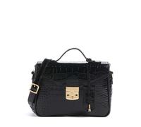 Maison Mollerus Croco Meyrin Umhängetasche schwarz, Leder, Damen