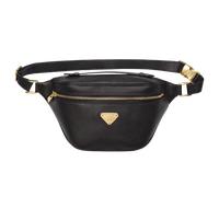 Maison Mollerus Kalbsleder Black Gürteltasche / Bauchtasche Brienz, Gold