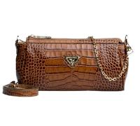 Maison Mollerus Kalbsleder Croco Prägung, Honey Braun, Umhängetasche Andeer, Gold