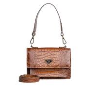 Maison Mollerus Kalbsleder Croco Prägung Honey Braun Umhängetasche klein Ursy, Gold